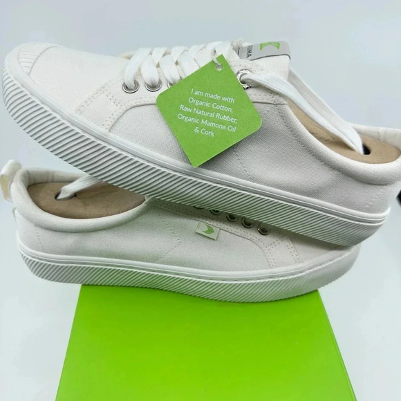 Cariuma Unisex Oca Low Canvas Sneaker Casual Shoes Lace-Up Off-White Size 8/9.5 - Picture 4 of 7